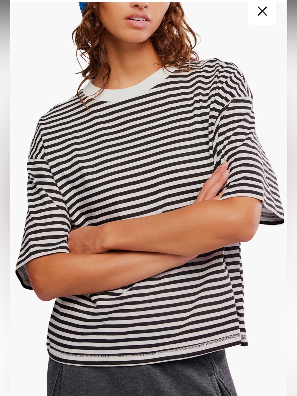 FP Movement by Free People Tackle Striped Short Sleeve Tee